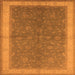 Square Oriental Orange Industrial Rug, urb803org