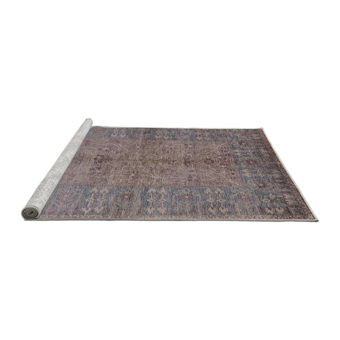 Sideview of Machine Washable Industrial Modern Purple Rug, wshurb804