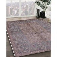 Mid-Century Modern Purple Oriental Rug, urb804