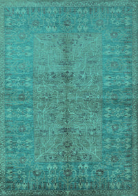 Oriental Turquoise Industrial Rug, urb804turq