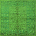 Square Oriental Green Industrial Rug, urb804grn