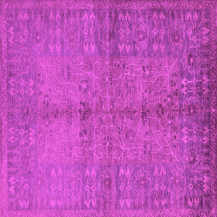 Square Machine Washable Oriental Pink Industrial Rug, wshurb804pnk