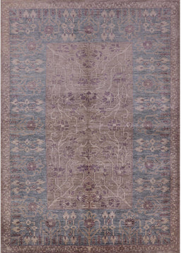 Machine Washable Industrial Modern Purple Rug, wshurb804