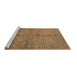 Sideview of Machine Washable Oriental Brown Industrial Rug, wshurb804brn