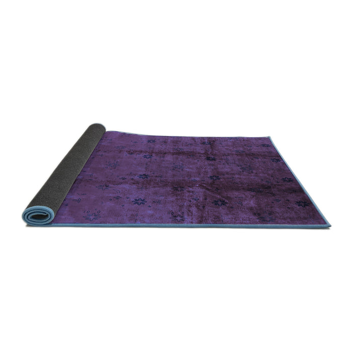 Sideview of Oriental Blue Industrial Rug, urb805blu