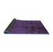 Sideview of Oriental Blue Industrial Rug, urb805blu