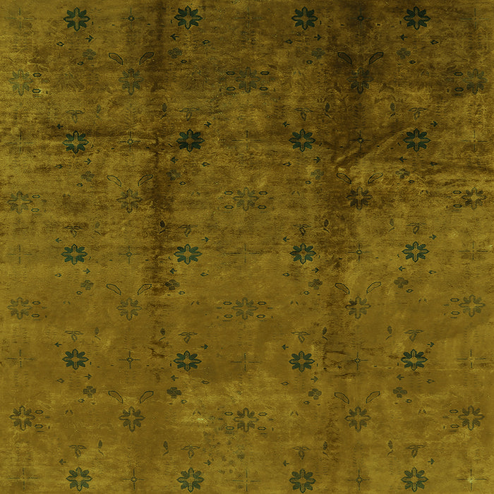 Square Machine Washable Oriental Green Industrial Area Rugs, wshurb805grn