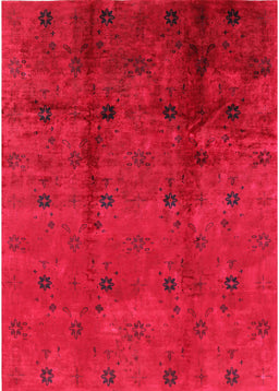 Machine Washable Industrial Modern Raspberry Purple Rug, wshurb805
