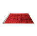 Sideview of Machine Washable Oriental Orange Industrial Area Rugs, wshurb805org