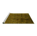 Sideview of Machine Washable Oriental Green Industrial Area Rugs, wshurb805grn