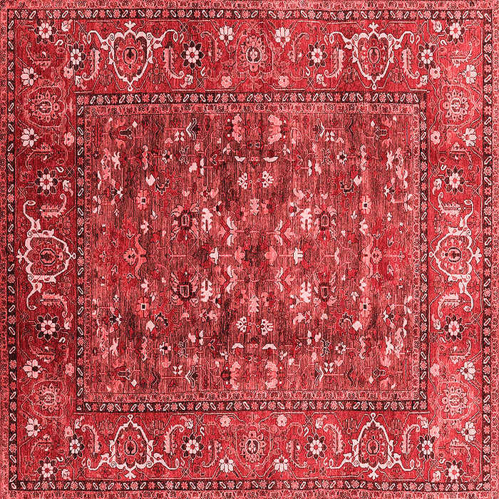 Machine Washable Oriental Red Industrial Rug, wshurb806red