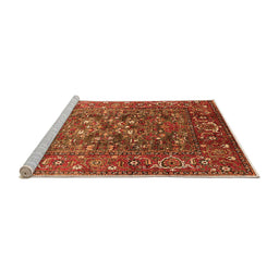 Sideview of Machine Washable Oriental Orange Industrial Area Rugs, wshurb806org