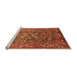 Sideview of Machine Washable Oriental Orange Industrial Area Rugs, wshurb806org