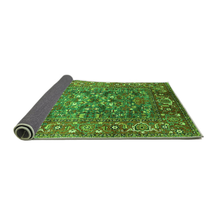 Sideview of Oriental Green Industrial Rug, urb806grn