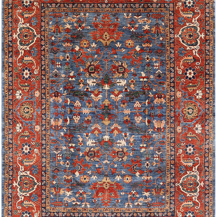 Mid-Century Modern Fire Brick Red Oriental Rug, urb806