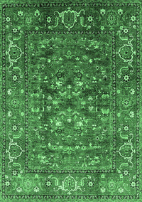 Oriental Emerald Green Industrial Rug, urb806emgrn