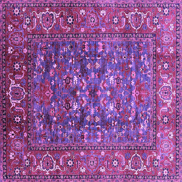 Square Oriental Purple Industrial Rug, urb806pur