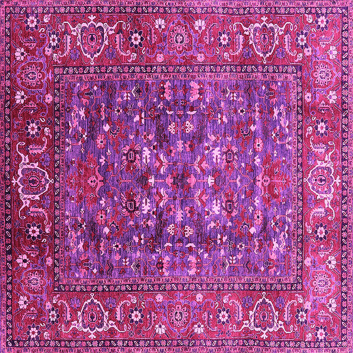 Square Oriental Pink Industrial Rug, urb806pnk