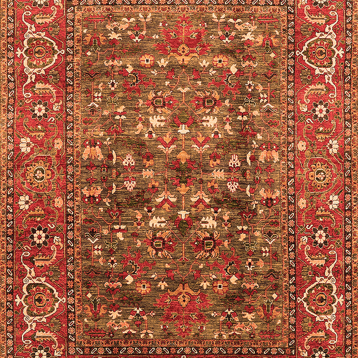 Oriental Orange Industrial Rug, urb806org