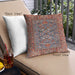 Front View of Mid-Century Modern Urban Square Fire Brick Red Throw Pillow, 18 inch by 18 inch, pwurb806