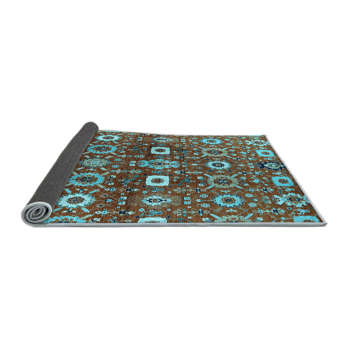 Sideview of Oriental Light Blue Industrial Rug, urb807lblu