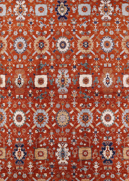 Mid-Century Modern Light Copper Gold Oriental Rug, urb807