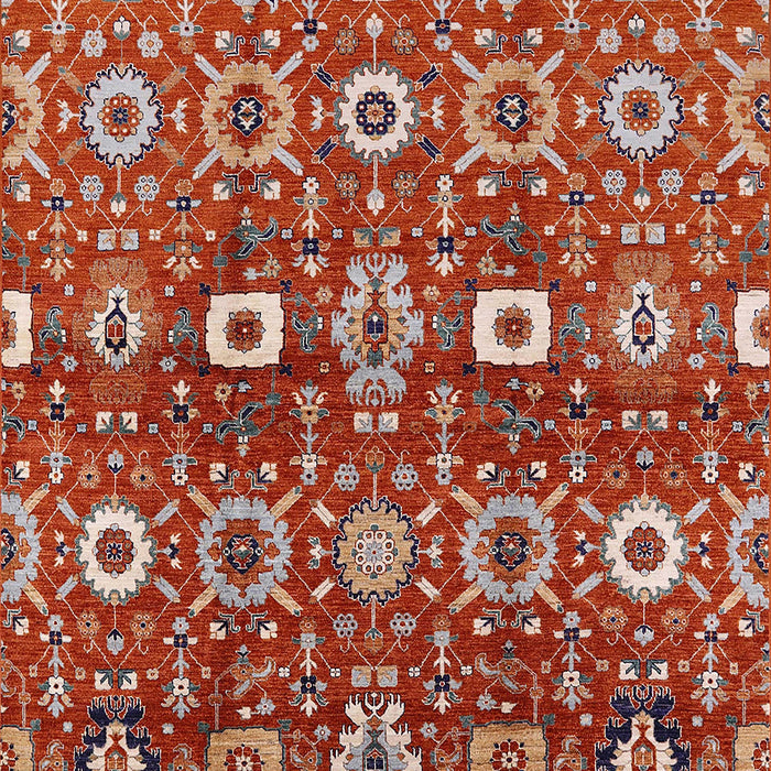 Mid-Century Modern Light Copper Gold Oriental Rug, urb807