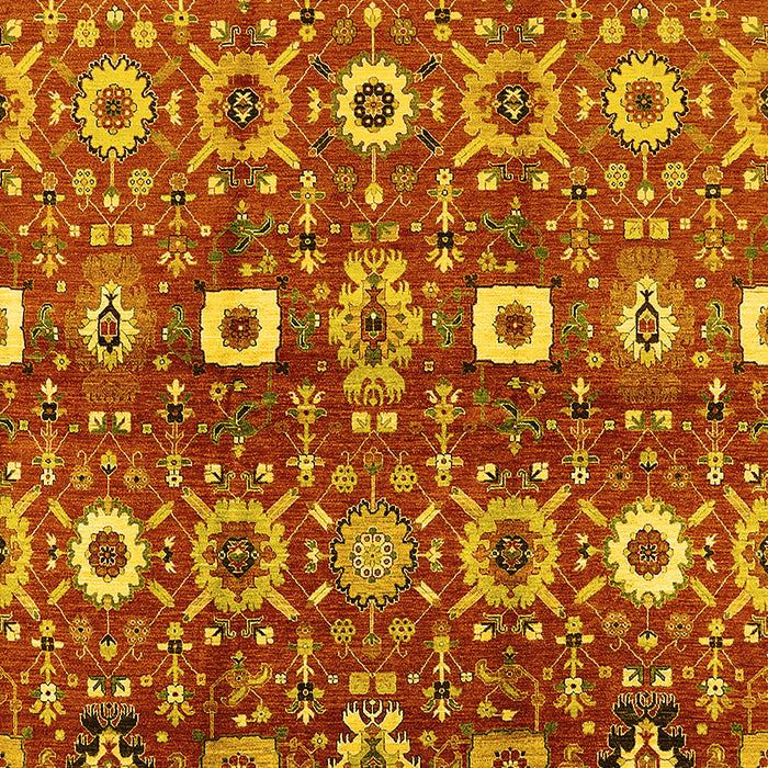 Oriental Yellow Industrial Rug, urb807yw