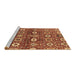 Sideview of Machine Washable Oriental Brown Industrial Rug, wshurb807brn