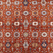 Square Mid-Century Modern Light Copper Gold Oriental Rug, urb807