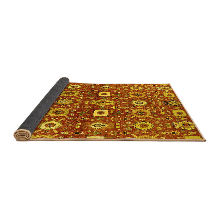 Sideview of Oriental Yellow Industrial Rug, urb807yw