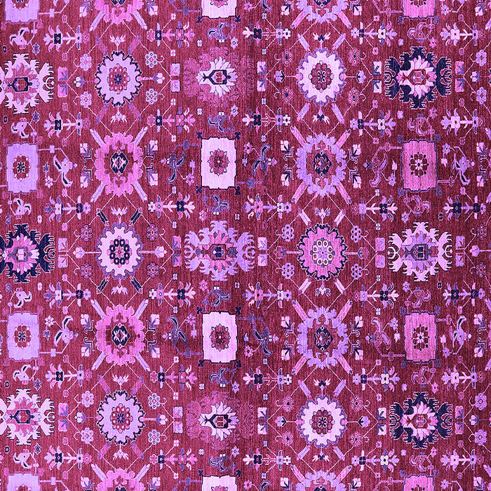 Square Machine Washable Oriental Purple Industrial Area Rugs, wshurb807pur