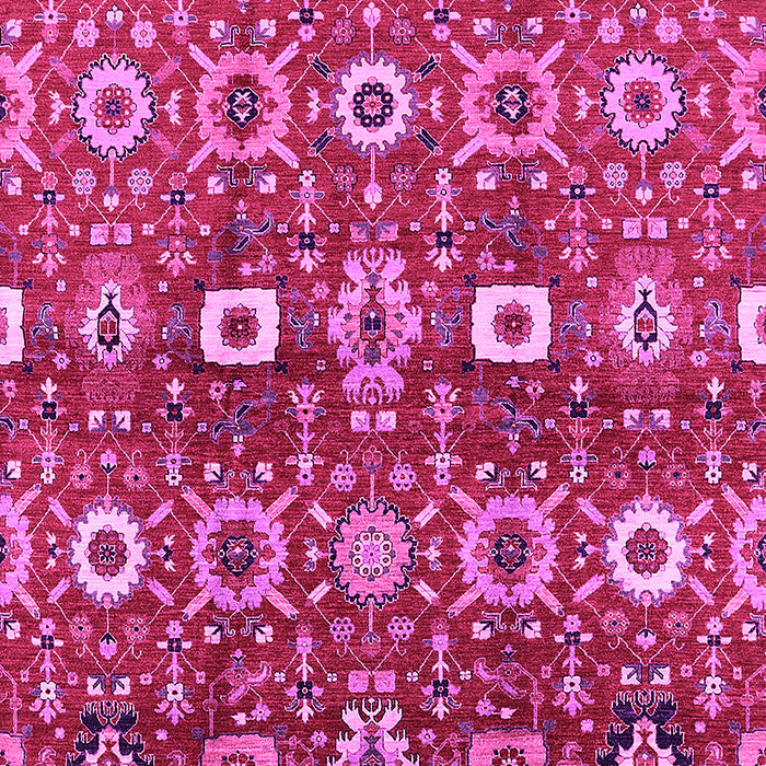 Machine Washable Oriental Pink Industrial Rug, wshurb807pnk
