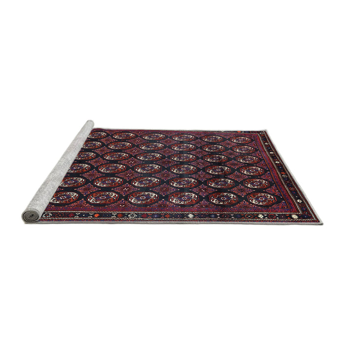 Sideview of Machine Washable Industrial Modern Deep Red Rug, wshurb808