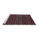 Sideview of Machine Washable Industrial Modern Deep Red Rug, wshurb808