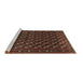 Sideview of Machine Washable Oriental Brown Industrial Rug, wshurb808brn