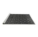 Sideview of Machine Washable Oriental Gray Industrial Rug, wshurb808gry