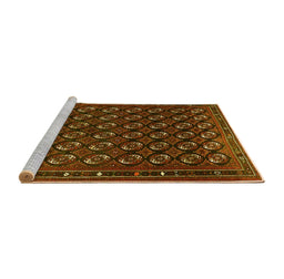 Sideview of Machine Washable Oriental Yellow Industrial Rug, wshurb808yw
