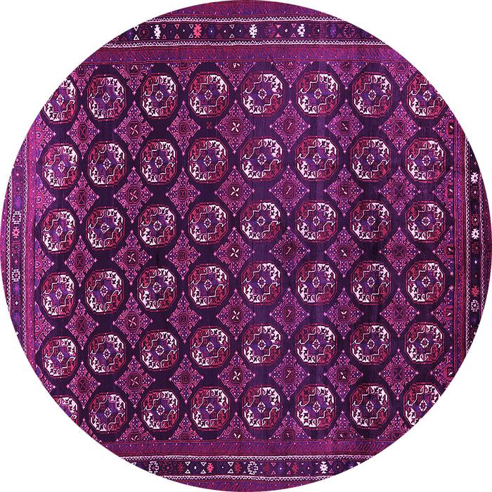 Round Machine Washable Oriental Pink Industrial Rug, wshurb808pnk