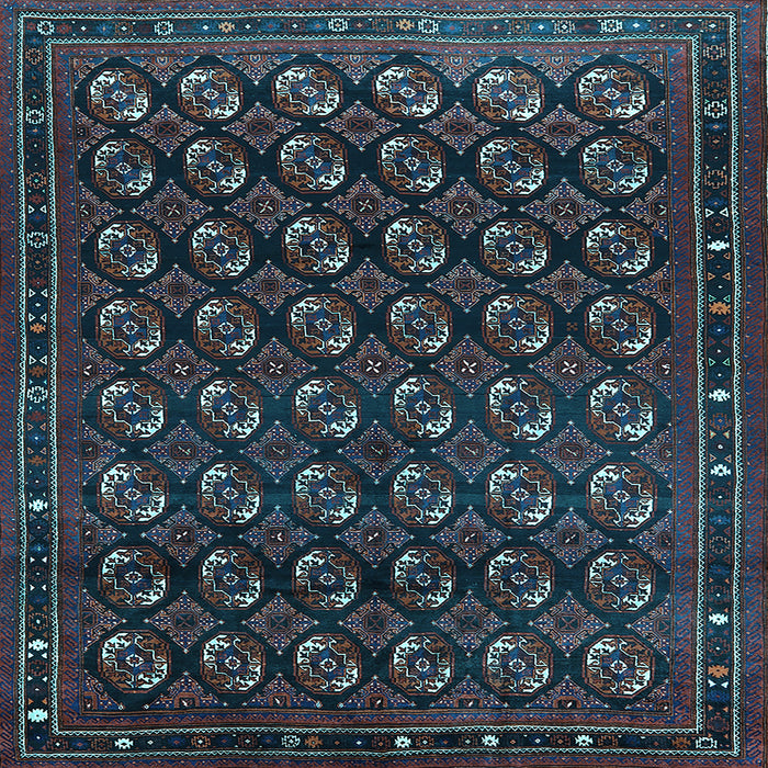 Square Oriental Light Blue Industrial Rug, urb808lblu