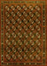 Machine Washable Oriental Yellow Industrial Rug, wshurb808yw