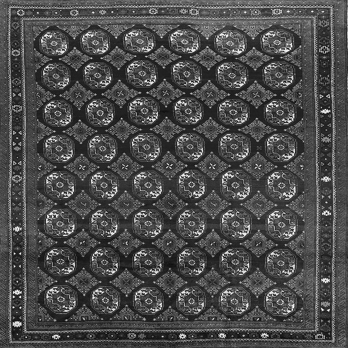 Square Machine Washable Oriental Gray Industrial Rug, wshurb808gry