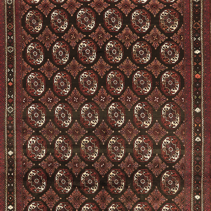 Machine Washable Oriental Brown Industrial Rug, wshurb808brn