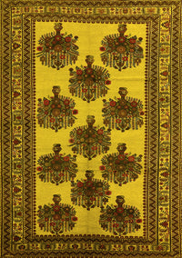 Oriental Yellow Industrial Rug, urb809yw