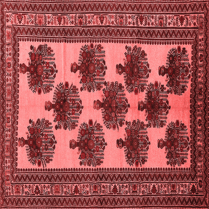Machine Washable Oriental Red Industrial Rug, wshurb809red
