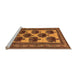 Sideview of Machine Washable Oriental Orange Industrial Area Rugs, wshurb809org