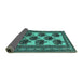 Sideview of Oriental Turquoise Industrial Rug, urb809turq