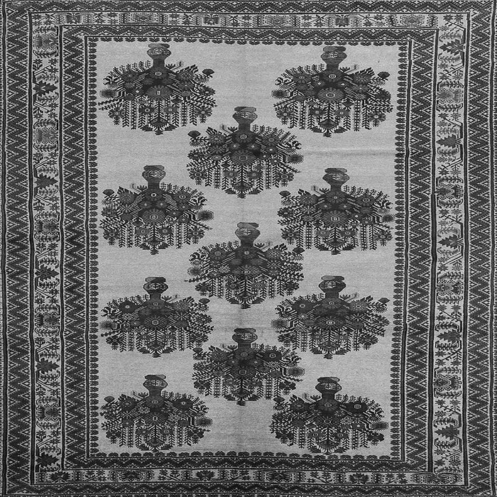 Square Oriental Gray Industrial Rug, urb809gry
