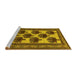 Sideview of Machine Washable Oriental Yellow Industrial Rug, wshurb809yw