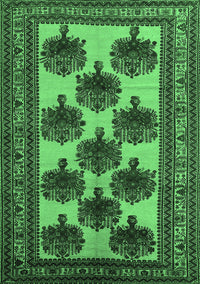 Oriental Emerald Green Industrial Rug, urb809emgrn